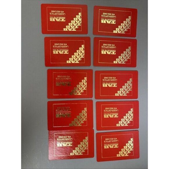 Tab Products Co. Laser Optics Red & Gold Playing Card Deck - Picture 11 of 16